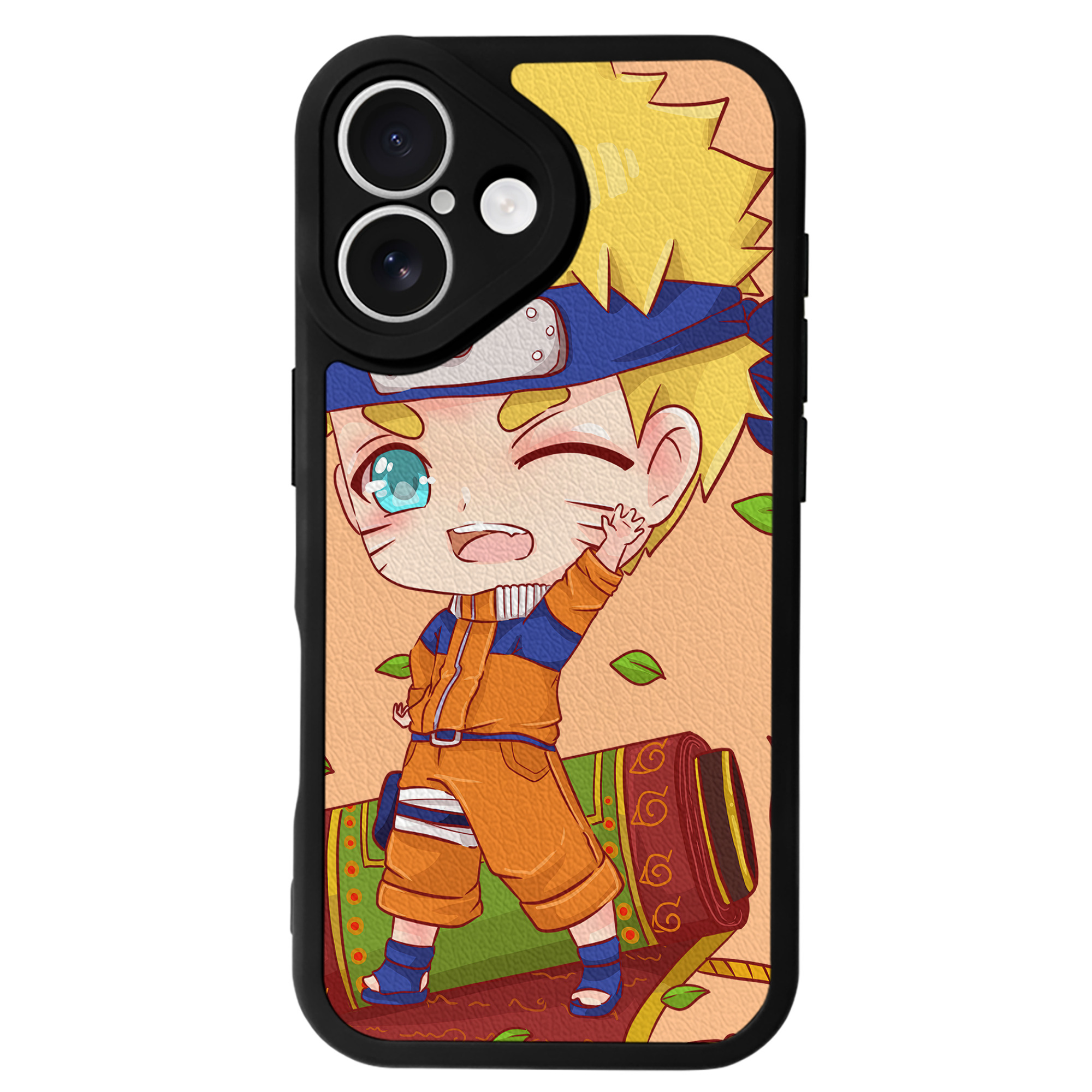 （画像用） NARUTO -ナルト- NARUTO -ナルト- 疾風伝 【iPhone 16シリーズ対応】シリコンスマホケース（レザー調） 材質：シリコン